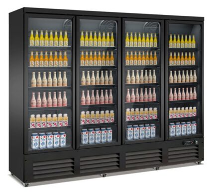 Refrigerator 4 Glass Doors Black CEB-2000R Bl *transport On Request*