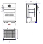 Backbar Cooler Black 1 Door - Image 2