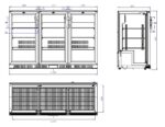 Backbar Cooler Black 3 Doors - Image 2