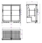 Backbar Cooler Black 2 Sliding Doors - Image 2