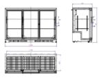 Backbar Cooler Black 3 Sliding Doors - Image 2