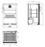 Backbar Cooler Black 1 Door - Image 2