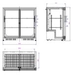 Backbar Cooler Black 2 Sliding Doors - Image 2