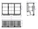 Backbar Cooler Black 3 Sliding Doors - Image 2