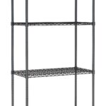 Shelf Units 4 Levels 900 Black Flat Packed
