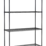 Shelf Units 4 Levels 1200 Black Flat Packed