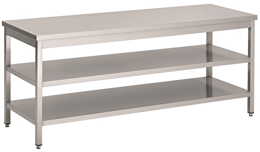 7812.0287-2364 600 Worktable 2 Shelves 700 - Image 1