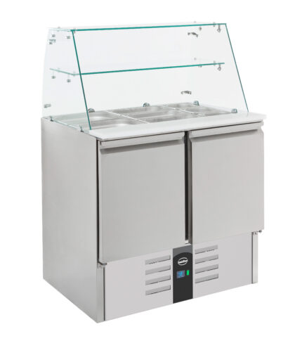 Refrigerated Saladette With Glass Cover 2 Doors