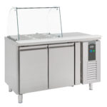 Refrigerated Counter With Glass Cover 2 Doors