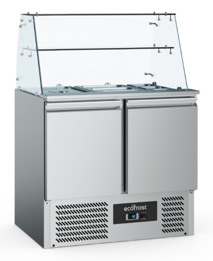 Refrigerated Saladette With Glass Cover 2 Doors
