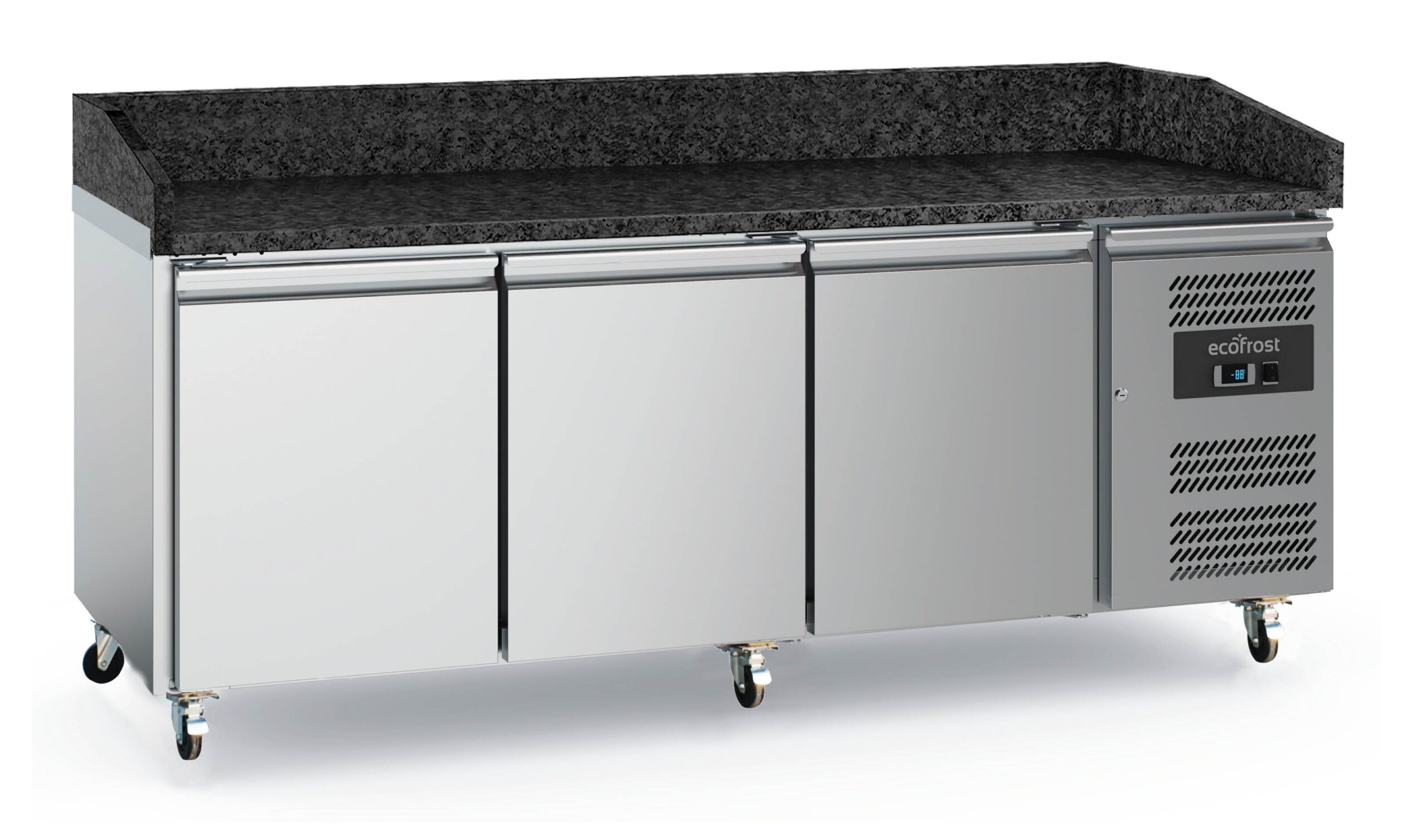 7950.5142 Pizza Counter 3 Doors Granite With Wheels - Image 1