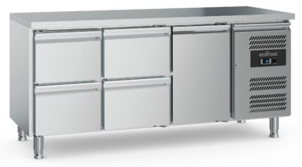 700 Refrigerated Counter 1 Door And 4 Drawers With Adjustable Feet