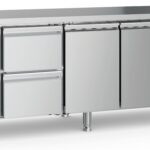 700 Refrigerated Counter 2 Doors And 4 Drawers With Adjustable Feet