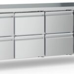 700 Refrigerated Counter 6 Drawers With Adjustable Feet